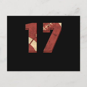 Postal Regalo deportivo de fútbol rugby para 17 cumpleaño