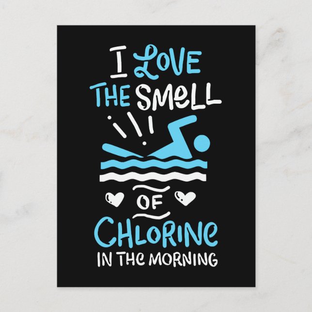 Postal Regalo deportivo de natación para nadadores (Anverso)