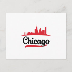 Postal Regalo divertido de Chicago USA City Cityscape Sky