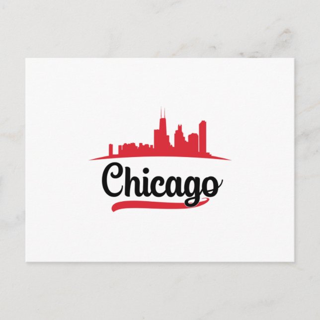 Postal Regalo divertido de Chicago USA City Cityscape Sky (Anverso)