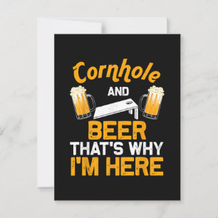 Postal Regalo divertido de Cornhole para hombres jugador