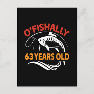 Postal Regalo divertido de cumpleaños para papá pescador