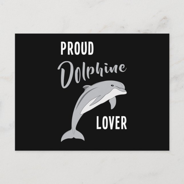Postal Regalo divertido de delfines mar océano delfines a (Anverso)