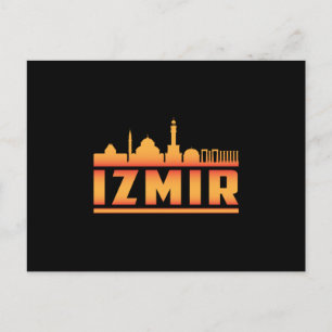 Postal Regalo divertido de Izmir Turkey City Skyline City