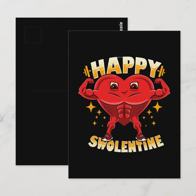 Postal Regalo divertido de San Valentín para entrenamient (Anverso / Reverso)