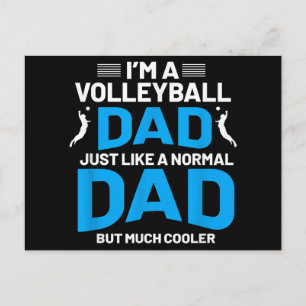 Postal Regalo Divertido de Voleibol para Padres y Hombres