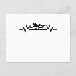 Postal Regalo divertido del latido del corazón del voleib