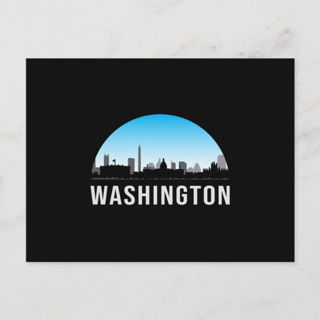 Postal Regalo divertido del paisaje urbano de la ciudad d (Anverso)