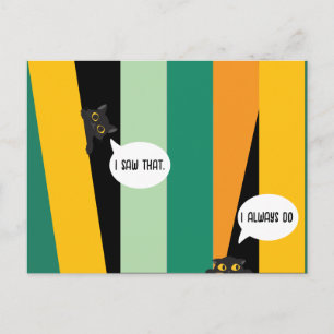 Postal Regalo divertido para amantes de gatos lindos que