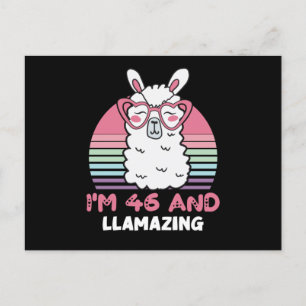 Postal Regalo divertido y adorable de 46 cumpleaños de ll