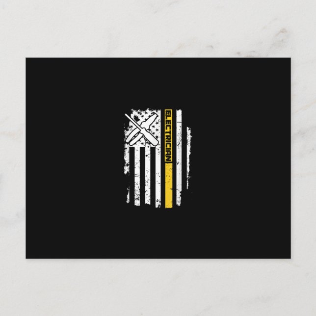 Postal Regalo eléctrico americano de la bandera de EE. UU (Anverso)