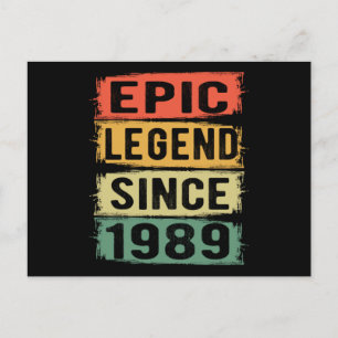 Postal Regalo épico de cumpleaños número 36 Leyenda Cumpl