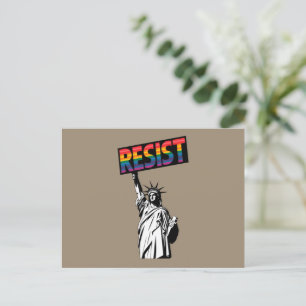 Postal Regalo feminista Estatua de la Libertad de resiste