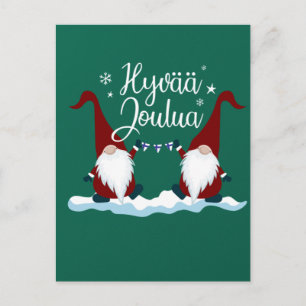 Postal Regalo finlandés de navidad finlandesa Tee Hyvaa J