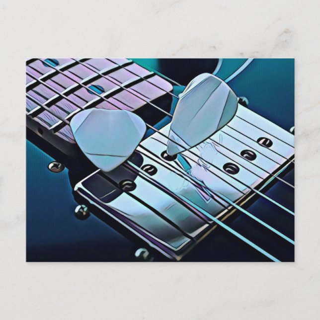 Postal Regalo genial para guitarrista (Anverso)