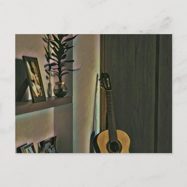 Postal Regalo genial para guitarrista (Anverso)