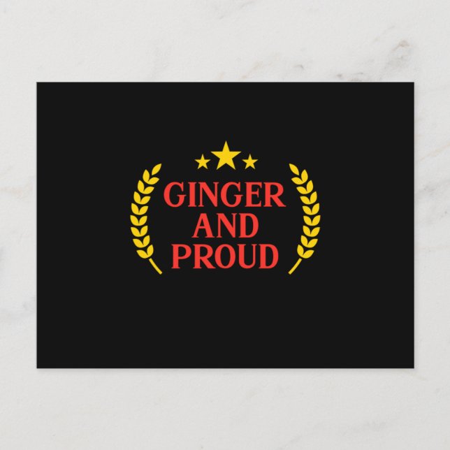 Postal Regalo Ginger Y Orgulloso Red Hair Redheads (Anverso)