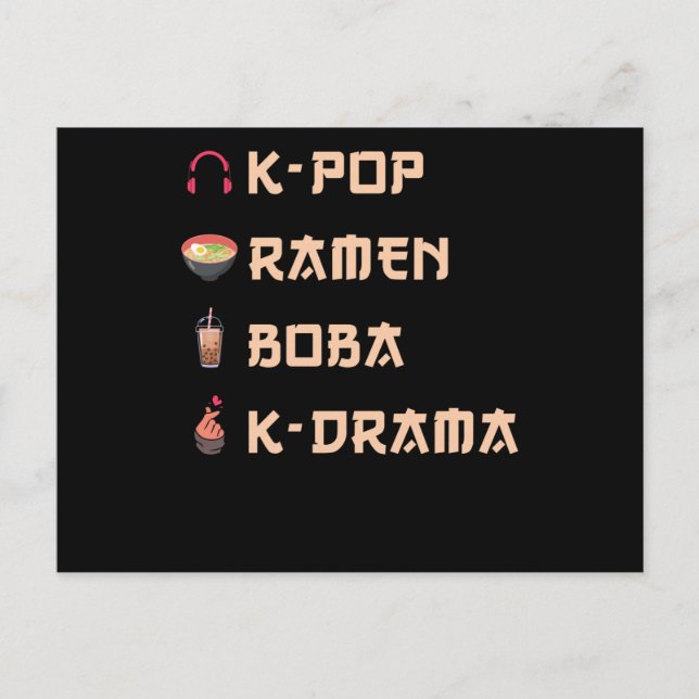 Postal Regalo KPOP (Anverso)