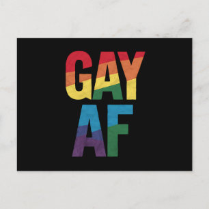 Postal Regalo Orgullo Gay AF LGBT Regalo Mes del Orgullo