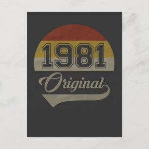 Postal Regalo original de cumpleaños número 40 Vintage 19