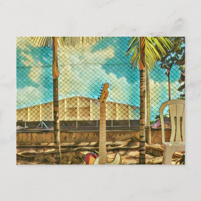 Postal regalo para amante de guitarras retro (Anverso)