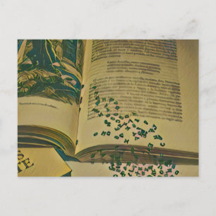 Postal Regalo para amantes de la biblioteca