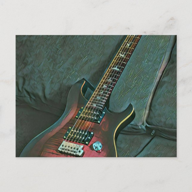 Postal regalo para amantes de la guitarra músico (Anverso)