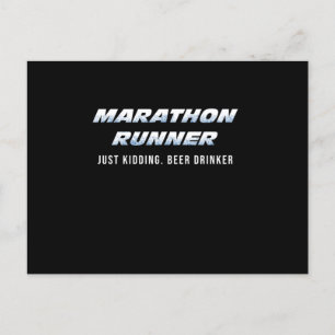 Postal Regalo para bebedores de alcohol marathon Lover Be
