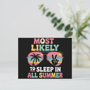 Postal Regalo para el profesor más probable que duerma to