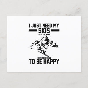Postal Regalo para esquiadores Esquí de esquí Apres-ski