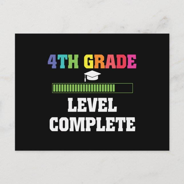 Postal Regalo para estudiante que completó el nivel de gr (Anverso)