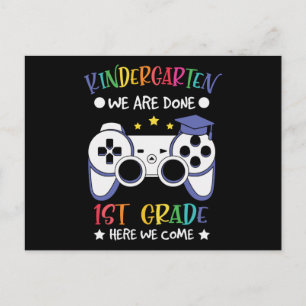 Postal Regalo para Gamer que pasa de Kinder a 1er Grado