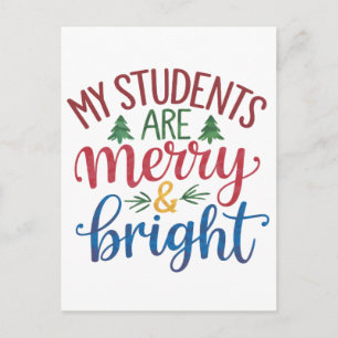 Postal Regalo para maestros Mis estudiantes son alegres