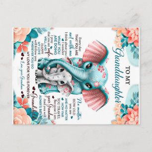Postal Regalo para mi hija elefante, cumpleaños de hija