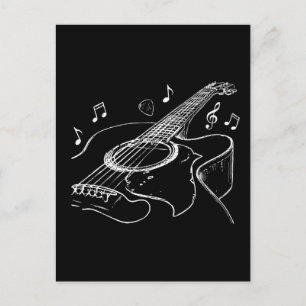 Postal Regalo para músico guitarrista acústico