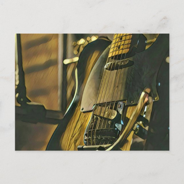 Postal Regalo para novio guitarrista (Anverso)