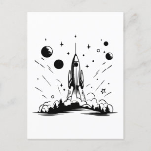 Postal regalo perfecto para niños fanáticos del espacio