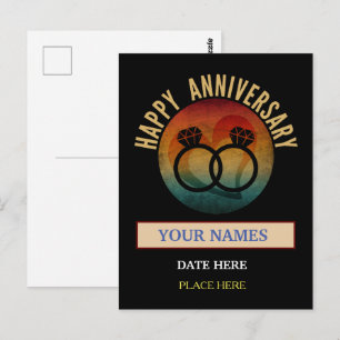 Postal regalo personalizado aniversario de bodas