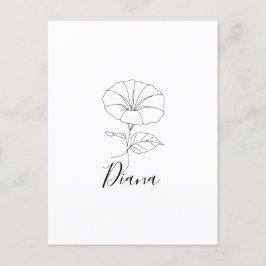 Postal Regalo Personalizado de Flor de Cumpleaños Gloria