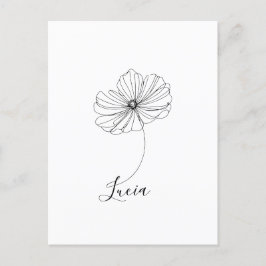 Postal Regalo personalizado de flores de nacimiento de co