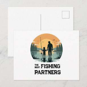 Postal Regalo Personalizado de Pesca para Padre e Hijo