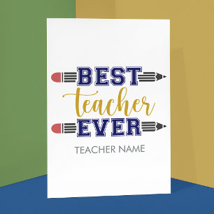 Postal Regalo personalizado Mejor maestro de todos los ti