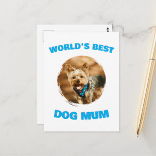 Postal Regalo personalizado mínimo mejor perro gato mamá 