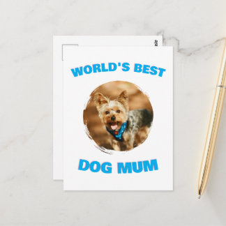 Postal Regalo personalizado mínimo mejor perro gato mamá 