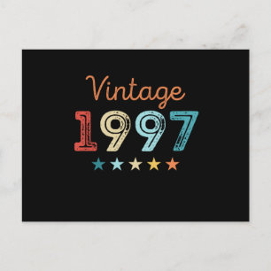 Postal Regalo Retro Cumpleaños 30 Vintage 1997 para perso