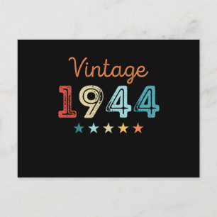 Postal Regalo Retro Cumpleaños 80 Vintage 1944 para 80 añ