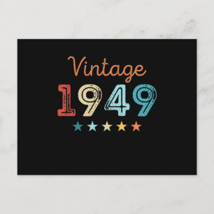 Postal Regalo Retro Cumpleaños 80 Vintage 1949 para 80 añ