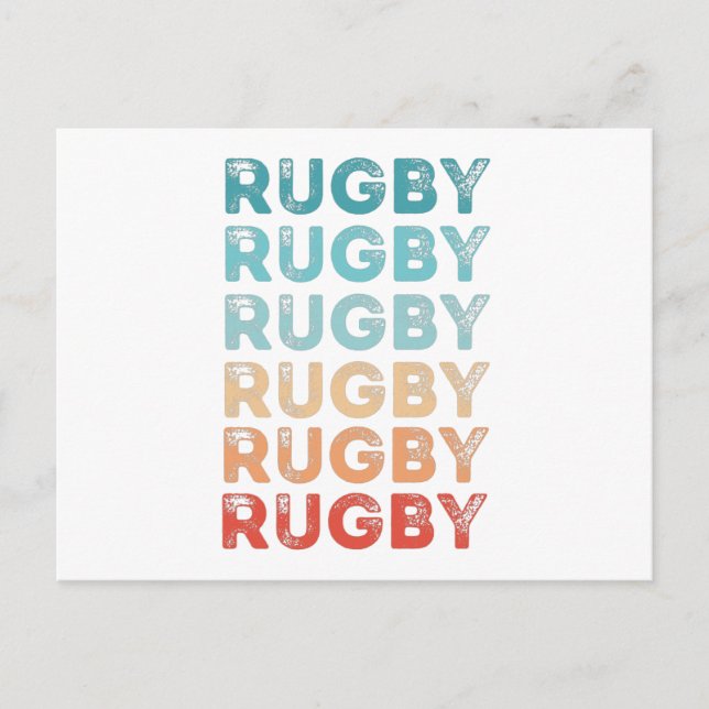 Postal Regalo Retro de Rugby Vintage (Anverso)