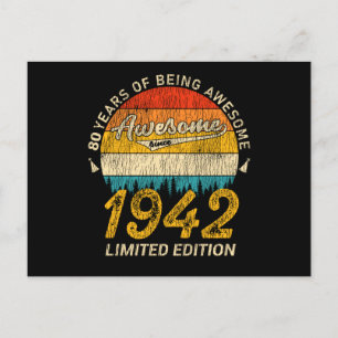 Postal Regalo Retro Impresionante de Cumpleaños 83 para u