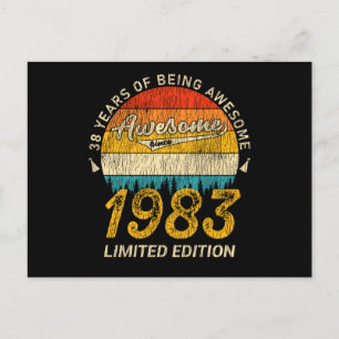 Postal Regalo Retro Impresionante de Cumpleaños Número 42